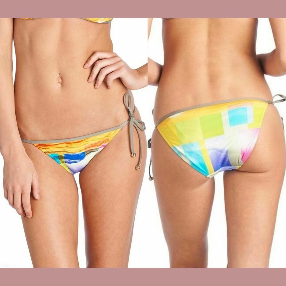 NWT! Trina Turk 'Crystal‎ Cove' Tie-String Bikini Bottom [SZ 10 ]